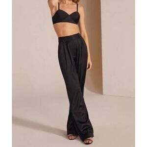 NEW Favorite Daughter Ex Boyfriend Black Padded Satin Bralette Bra Top Size S